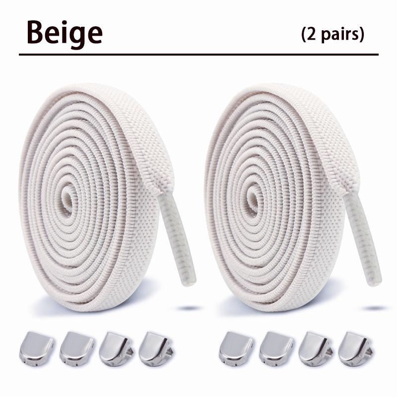 2Pair Elastic Laces Sneakers Tennis Shoelaces without ties Kids Adult No Tie Shoe laces 8mm Flat Shoelace Shoes Accessories