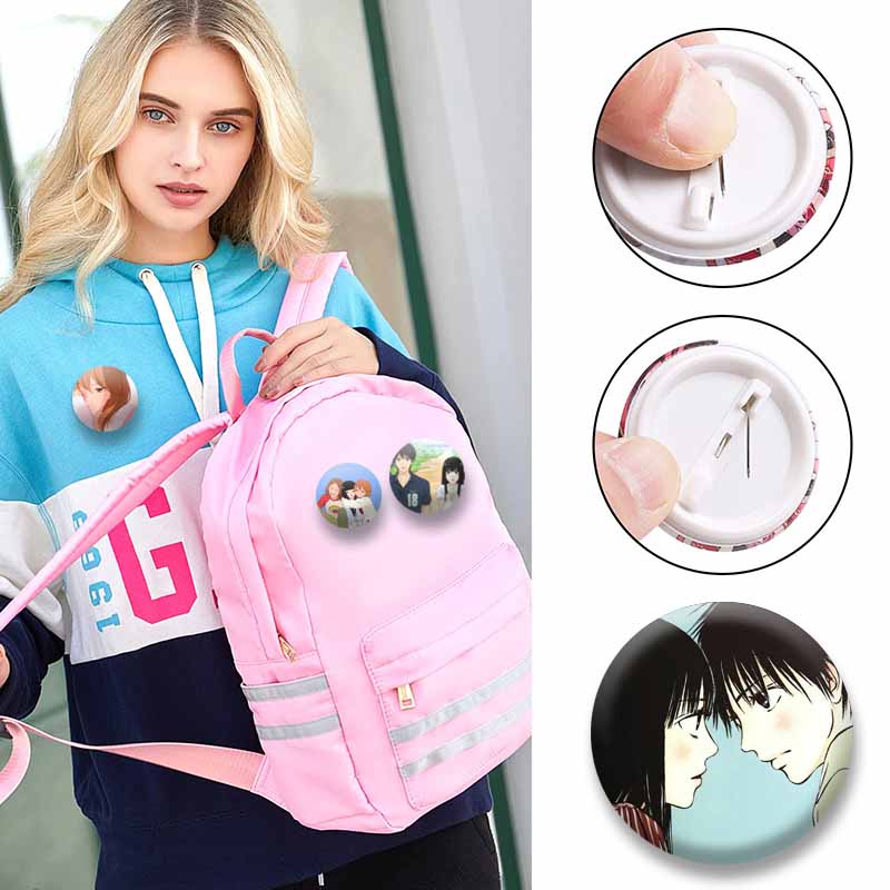Cute Love Anime From Me To You Button Pins Sawako Kuronuma Shota Kazehaya Cartoon Badges Cosplay Brooch for Bag Hat  Accessories