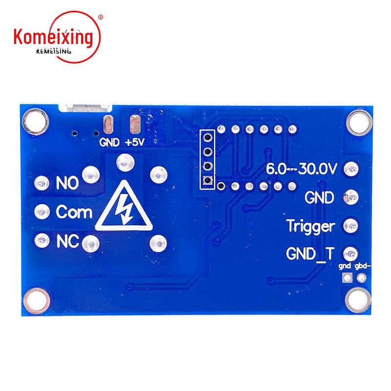 One-Way Relay Module: Delays power off, triggers timing circuit switch, and disconnects to initiate delay cycle.