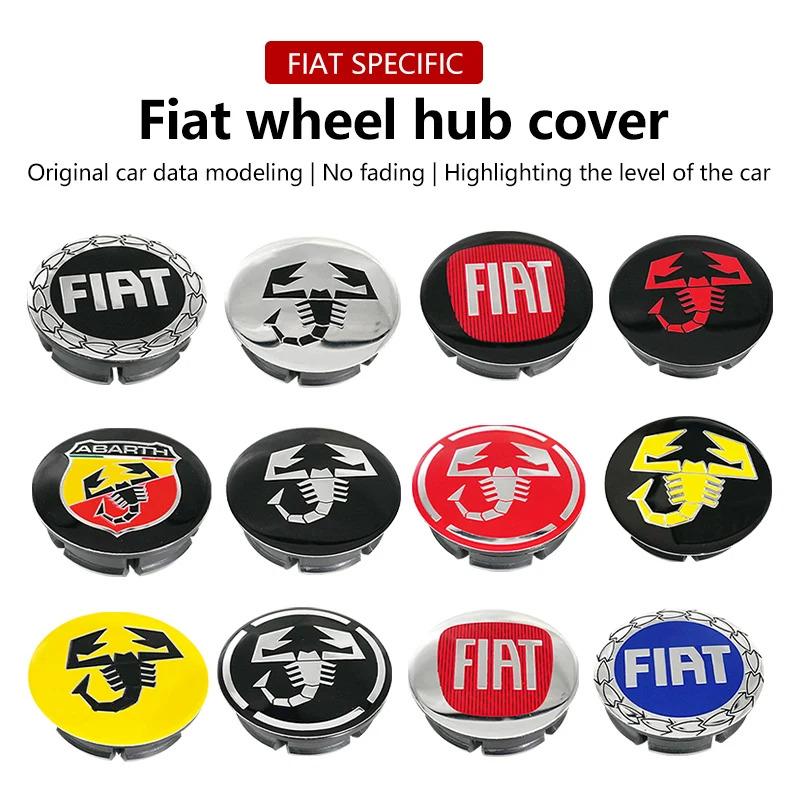 4pcs 3D 50mm logo car emblem Wheel Center Hub Cap auto Rim refit dust-proof badge covers emblem accessories For FIAT Abarth