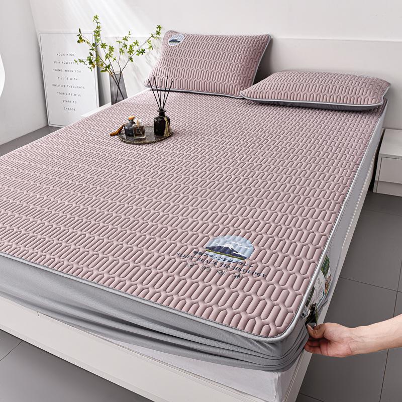 Sommer Eis Seide Latex Kühl Dreiteiliges Bettset: Faltbar, Weich, Waschbar