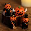 Pumpkin Ornament, 3D Pumpkin Shape Figure, Mini Resin Halloween Decoration for Desktop Micro-Landscapes Parties Window
