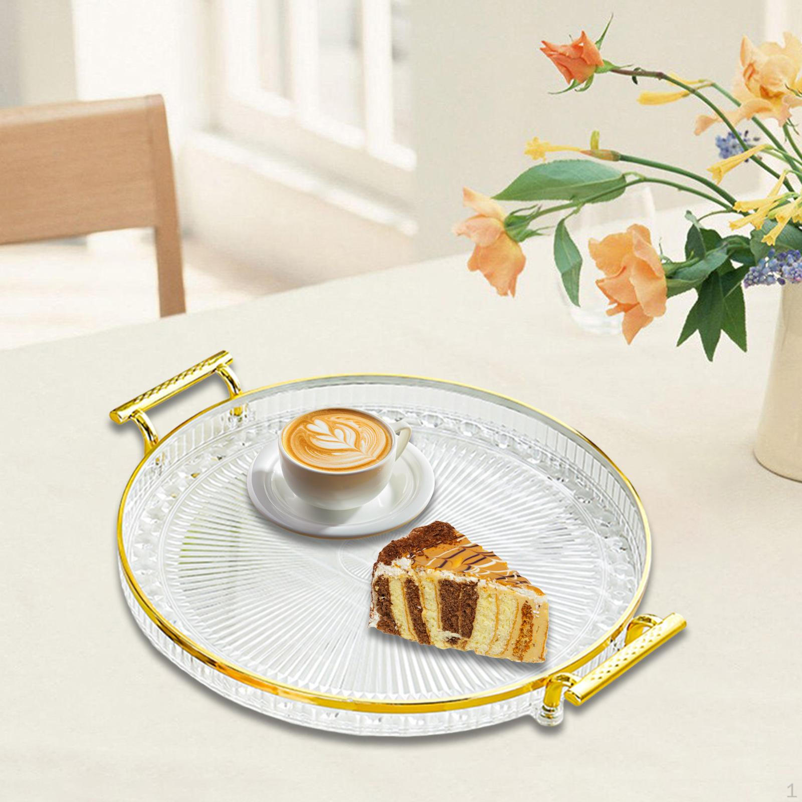 

Поднос для хранения фруктов на столешницу круглый с ручкой блюдо современный для жизни