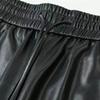 Leather Pants for Women Elastic High Waist Long Trousers Plus Size Thickened Stretchy Versatile Casual Wide Leg Pants