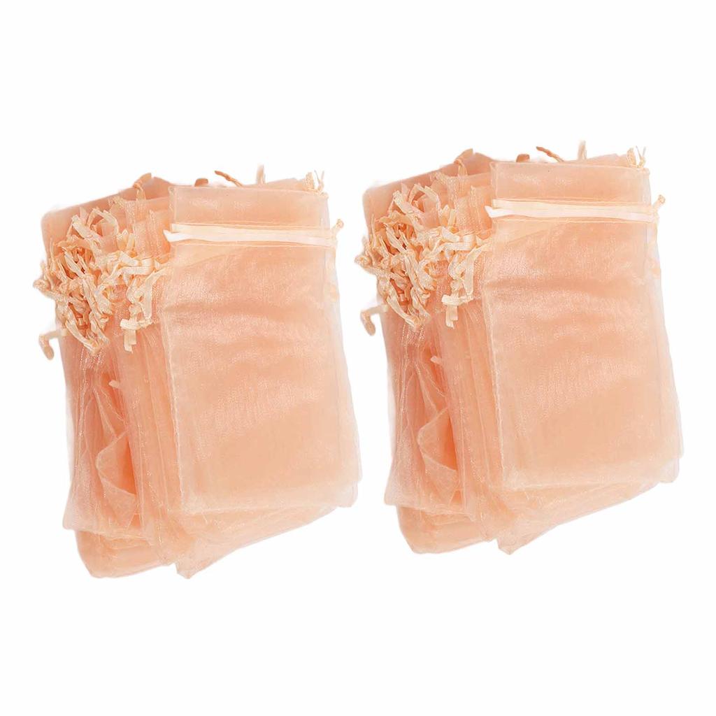 100 BUC Pungi Organza 10x15cm Transparente cu Șnur Pungi Cadou Plasă Pungi Portabile Bijuterii Bijuterii