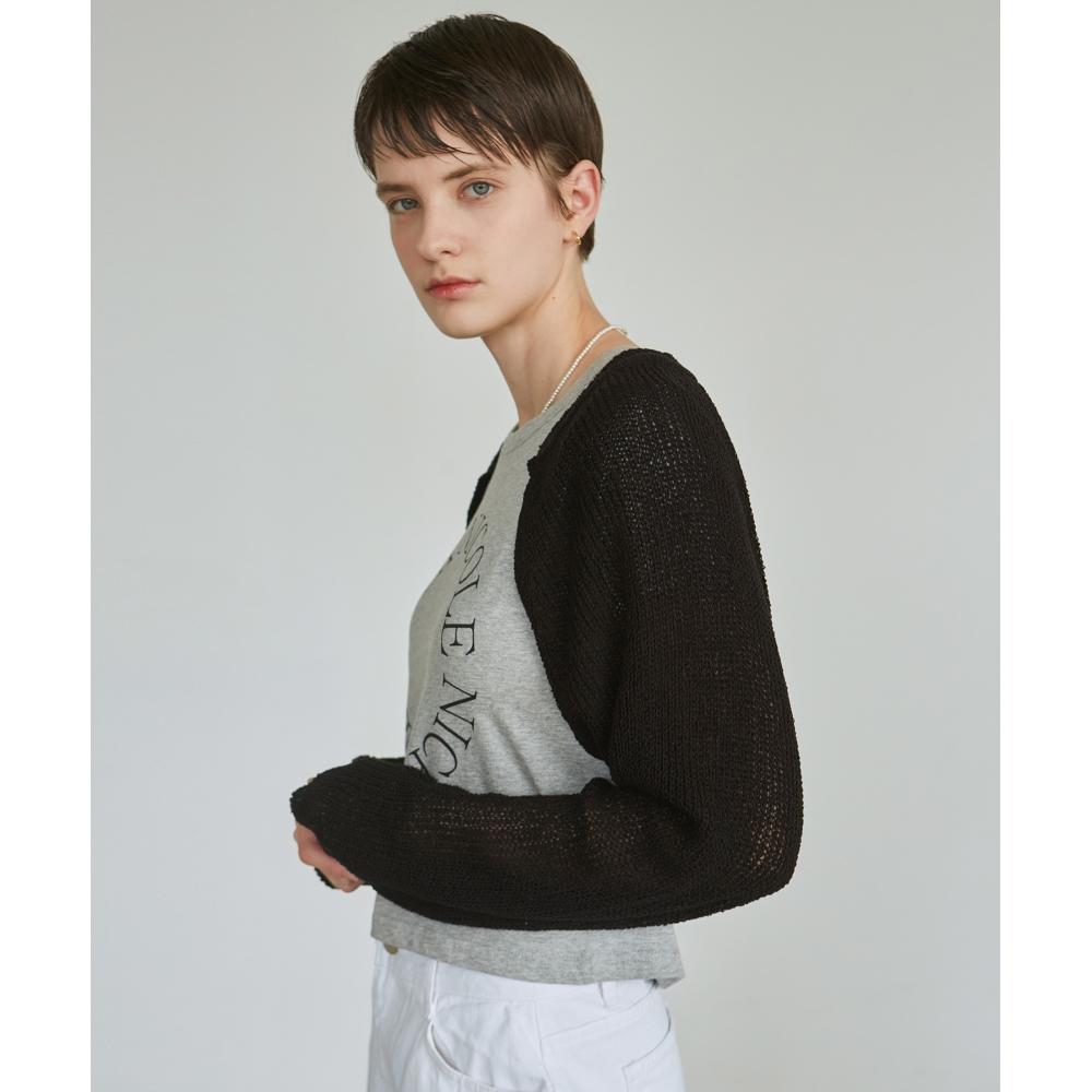 

NICKNICOLE ТРИКОТАЖНЫЙ ТОП NICOLE БОЛЕРОЧЕРНЫЙ