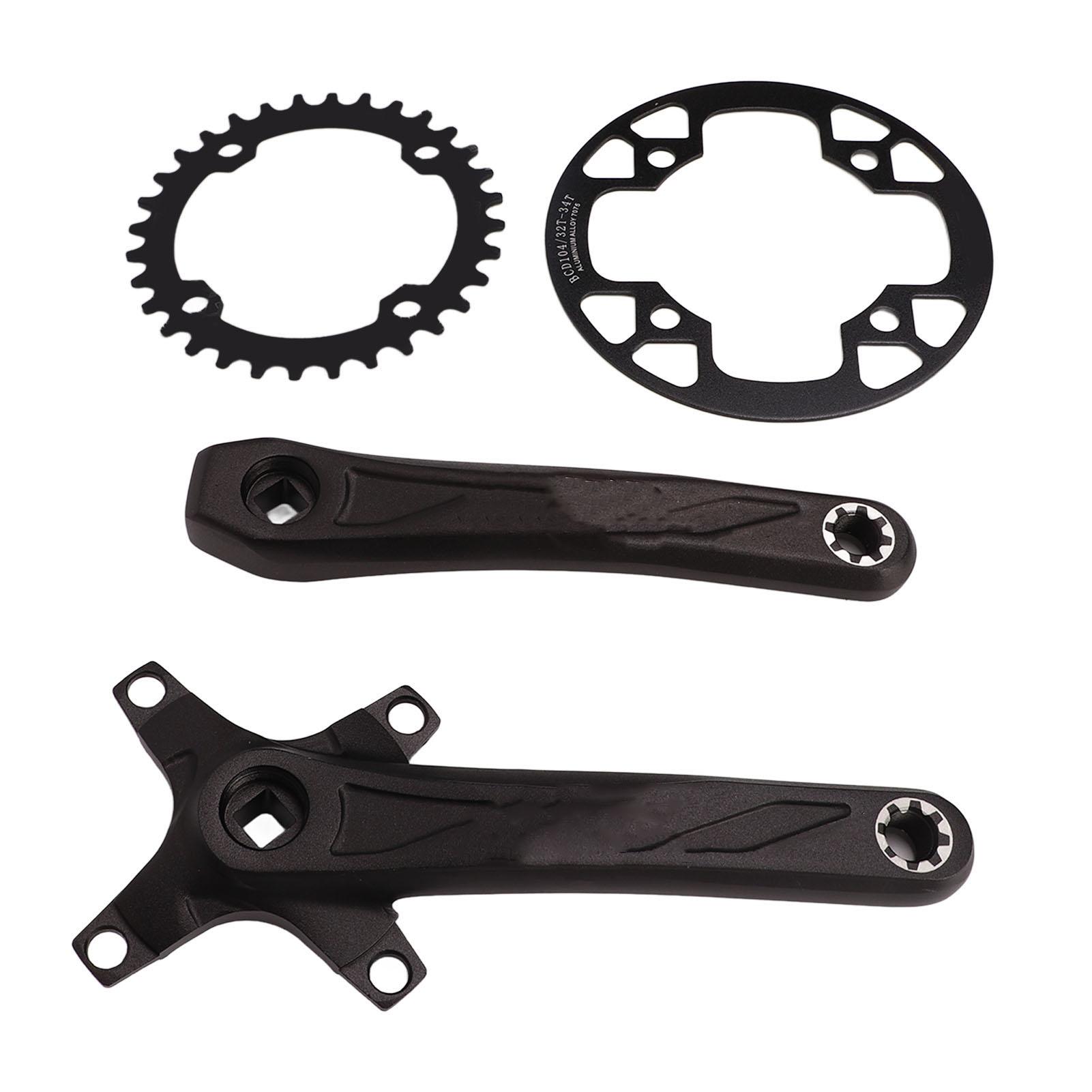 Bicycle Crankset Aluminium Alloy High Strength Lightweight Bicycle Crank Chainring Set for Mountain Bike