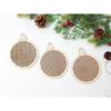 Runde Holz-Kreuzstich-Dekorations-Kits für DIY-Weihnachtsbaumschmuck