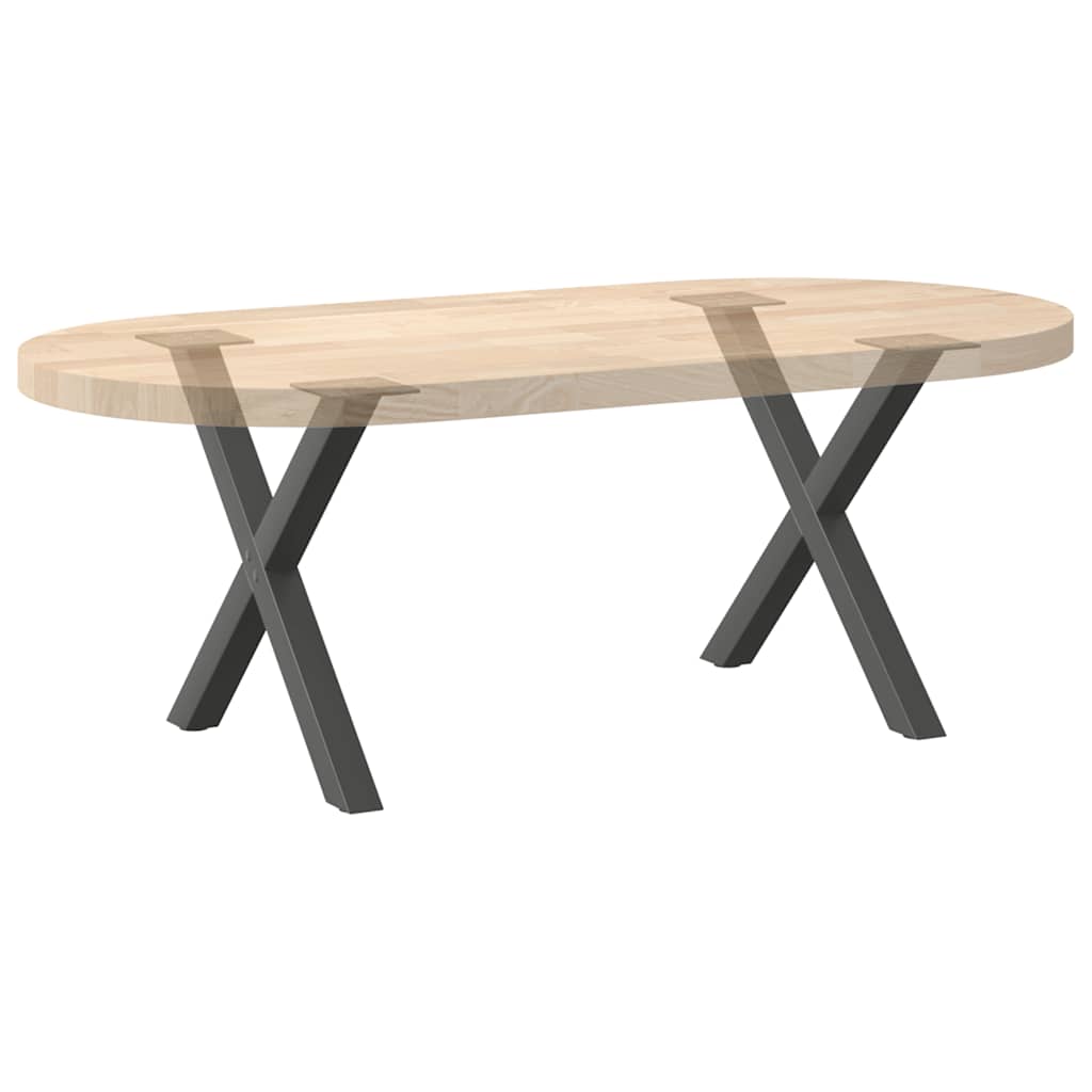 Vidaxl Coffee Table Legs, 2 Pcs, Anthracite, 50X(42-43) Cm, Steel