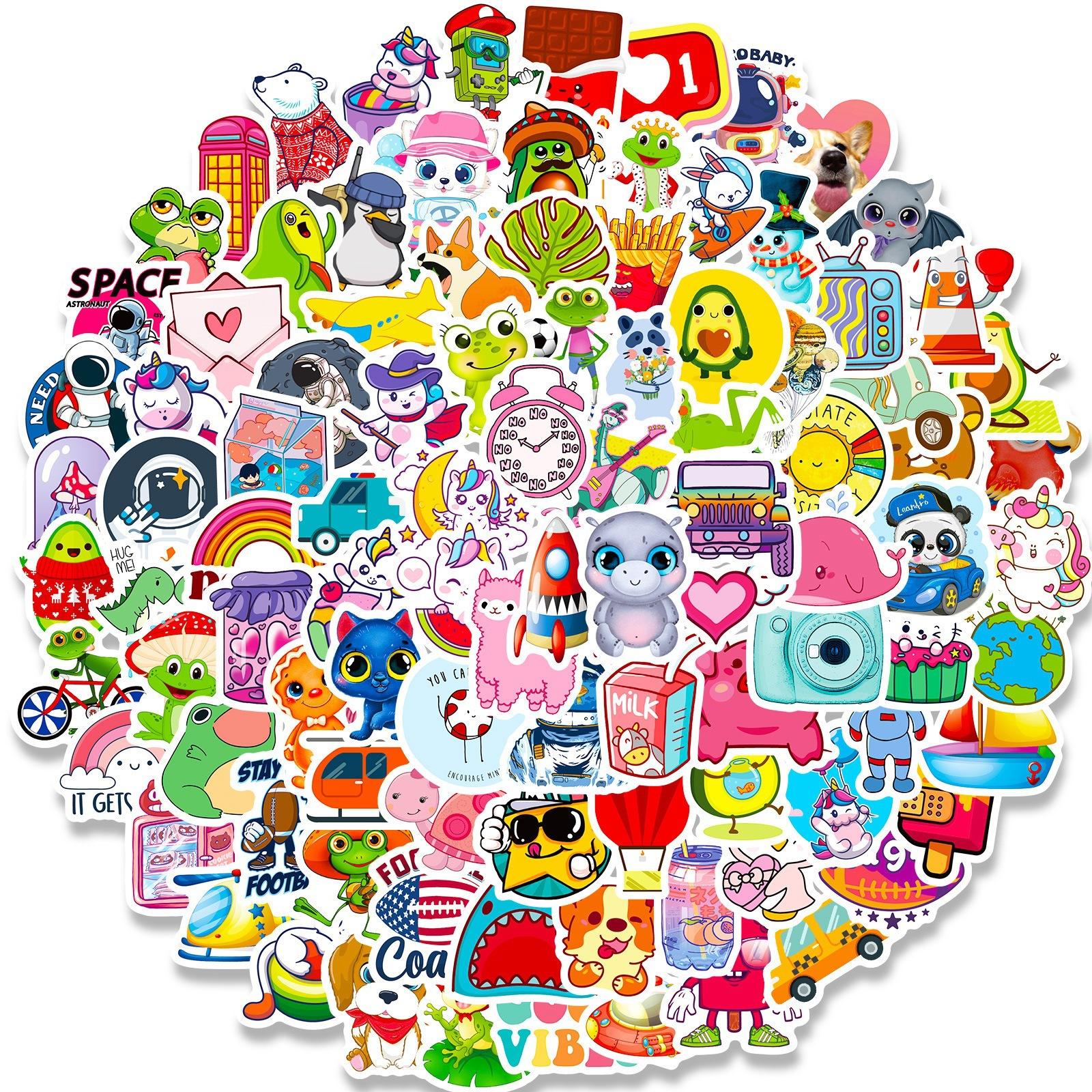 

100 Small Size 4cm List Small Fresh Ins Style Mixed Graffiti Children s Card