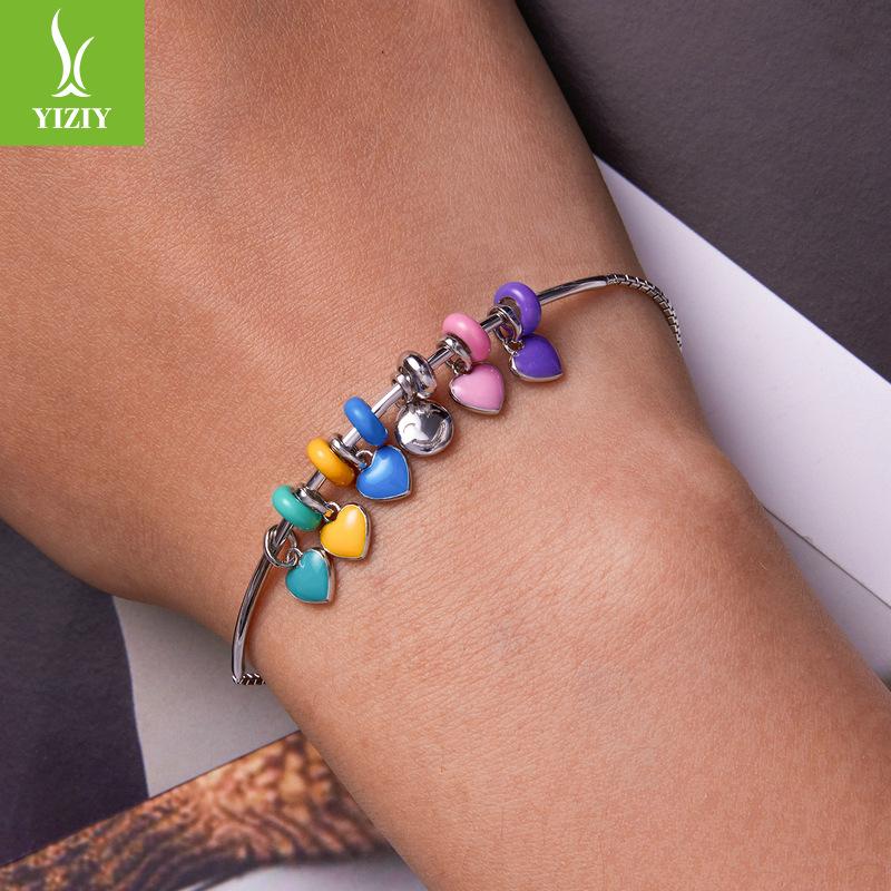 Mini 925 Silver Silicone Bracelet Positioning Beads Pendant Diy With Fun Bracelet Accessories