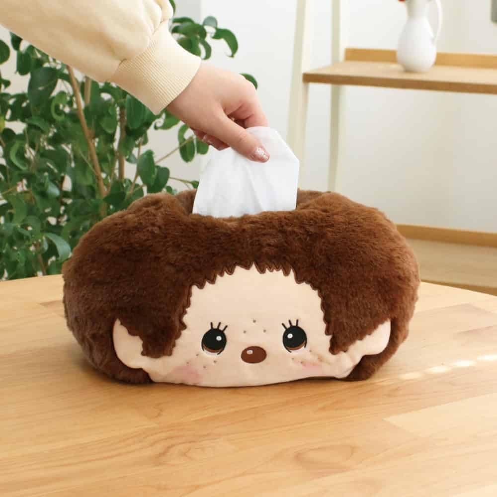 Tees Factory Monchhichi Face Tissue H160 x W300 x Case, Monchhichi-kun, D180mm, MC-5545337MB