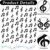 8PCS Music Notes Party Decorations, Black Musical Note Hanging Swirl, Music Theme Party Supplies, Musical Notes Garland for Concerts, Music-Theme