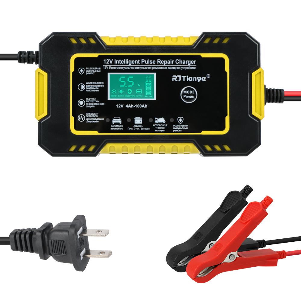 

Quick Charge Power Pulse Repair LCD Display Car Battery Charger For Auto Moto Wet Dry Lead Acid AGM Gel 12V 6A