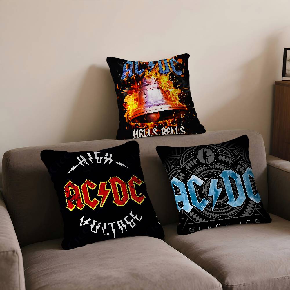 Music Art A-ACDC Pillow Gifts Home Office Furnishings Bedroom Sofa Car Cushion Cover Case 45x45cm