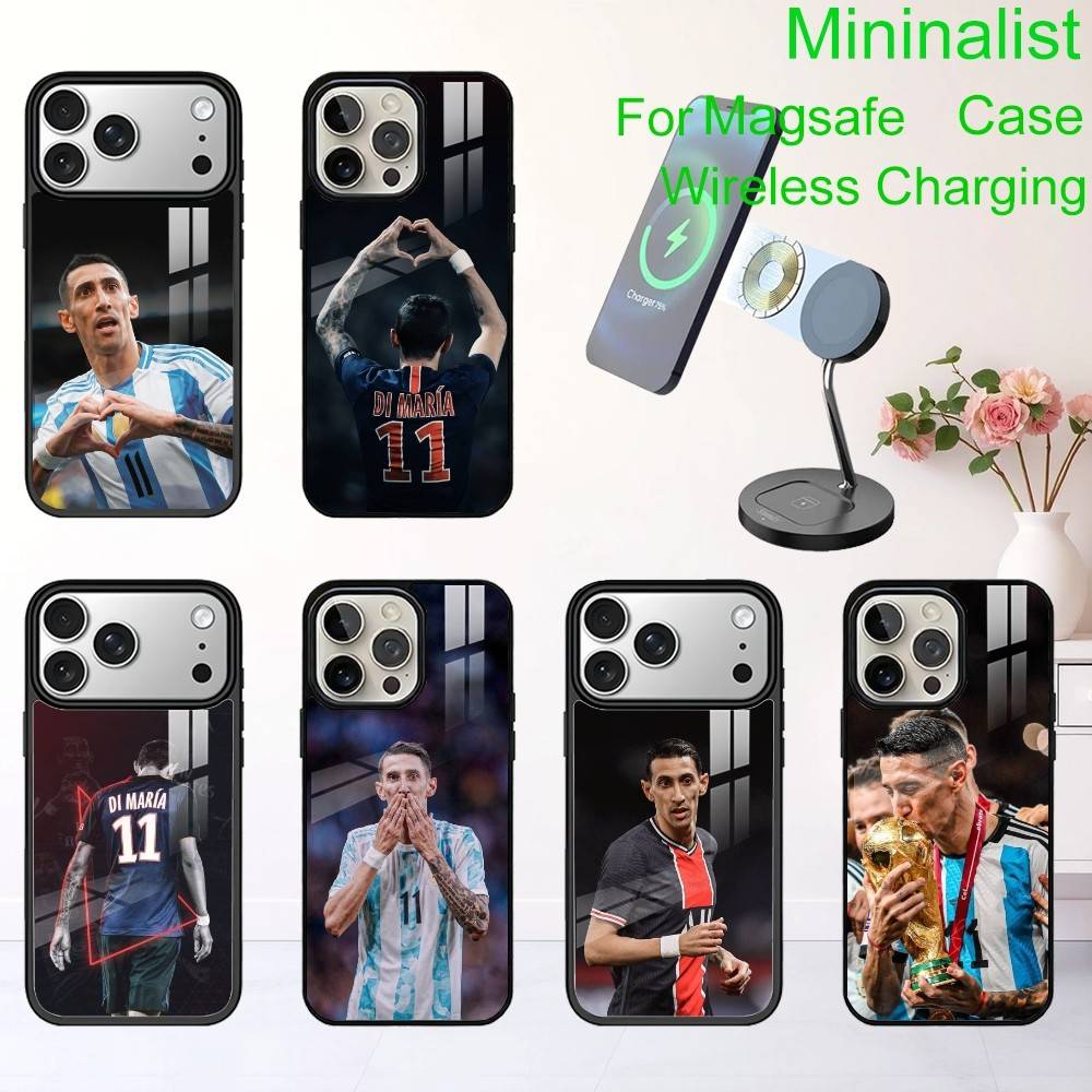 A-Angel Di M-Maria Football Star Phone Case For iPhone17,16,15,14,13 Plus,Pro Max Magnetic For Magsafe Wireless Charging