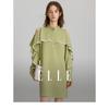 French Style Long-Sleeve Contrast Off-Shoulder Dress