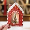 10Pcs 3D Christmas Greeting Card Creative House Shape Postcard Card Merry Christmas Decoration For Home New Year 2026 Gift Cards