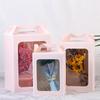 Tote Bags Gift Boxes Holiday Transparent Window Display Stylish Packaging Gift Kraft Paper Bags