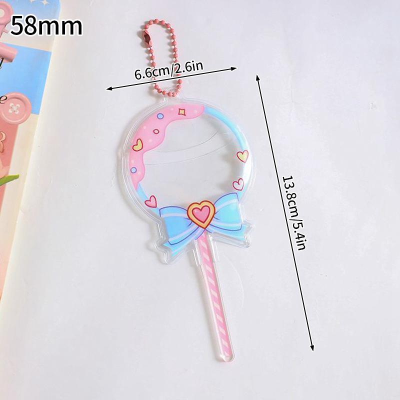 Lollipop Shape Photo Protector Case Girl Anime Diy Pins Display Cover Kpop Idol Photocard Holder Creative Pin Case Birthday Gift