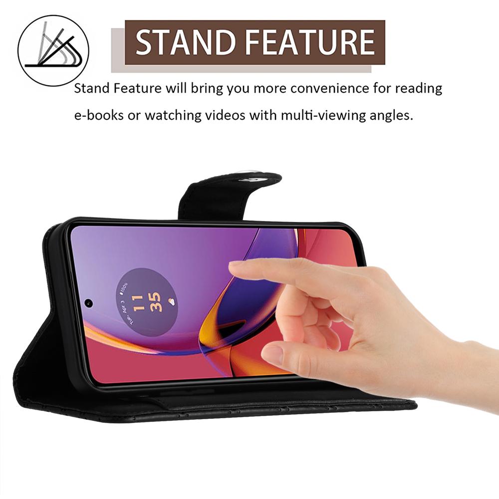 6-Color PU Leather Diamond Check-Patterned Wrist Strap Wallet Phone Case for Motorola Moto E13,E20,E30,E40,Moto G,Moto G Play,G04,G05,G13,G23,G53...