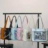 JIAERDI Harajuku Sweet Cute Bow Tote Bag Women Square Large Capacity Transparent Shoulder Bag Ladies Everyday Anime Ita Bag 2025