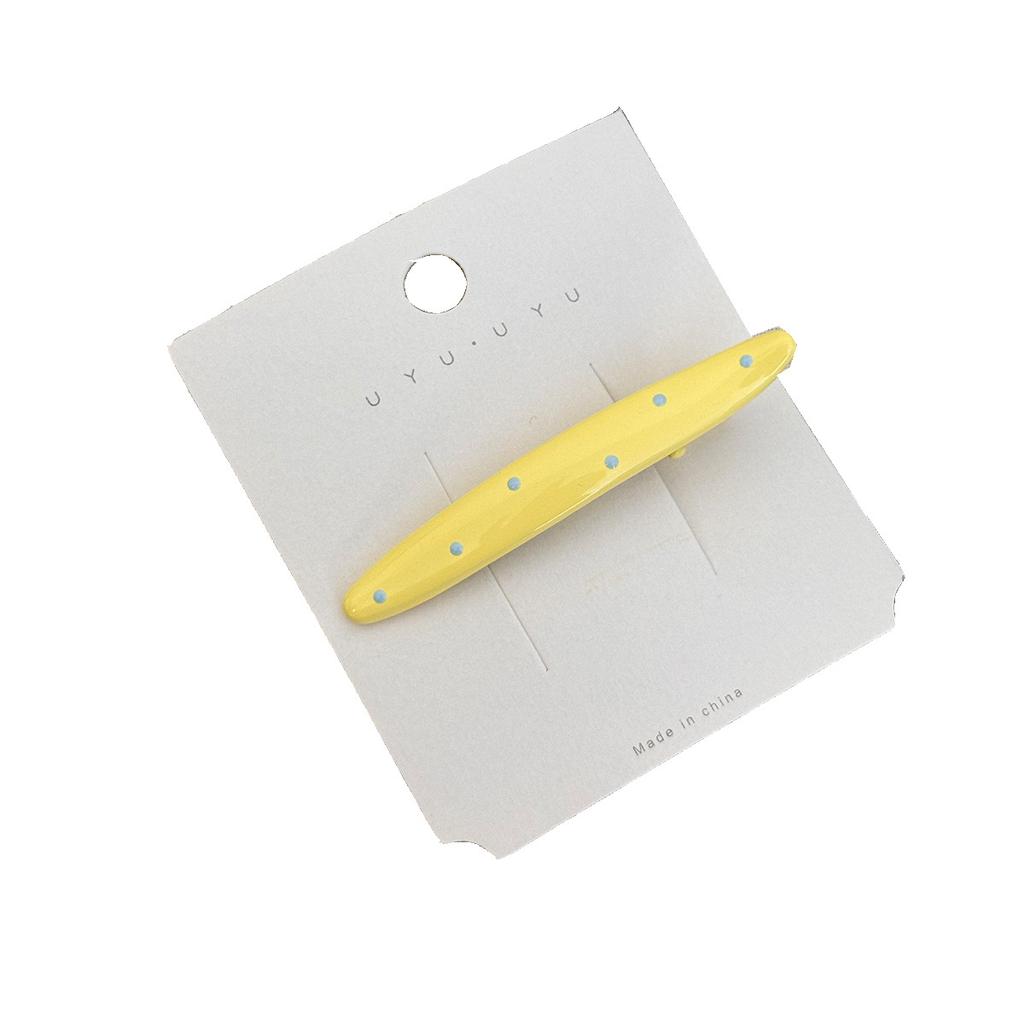 Korean-style blue and white polka dot cream-colored hair clips oil-dripping duck beak Korean-style fashionable side clips bangs