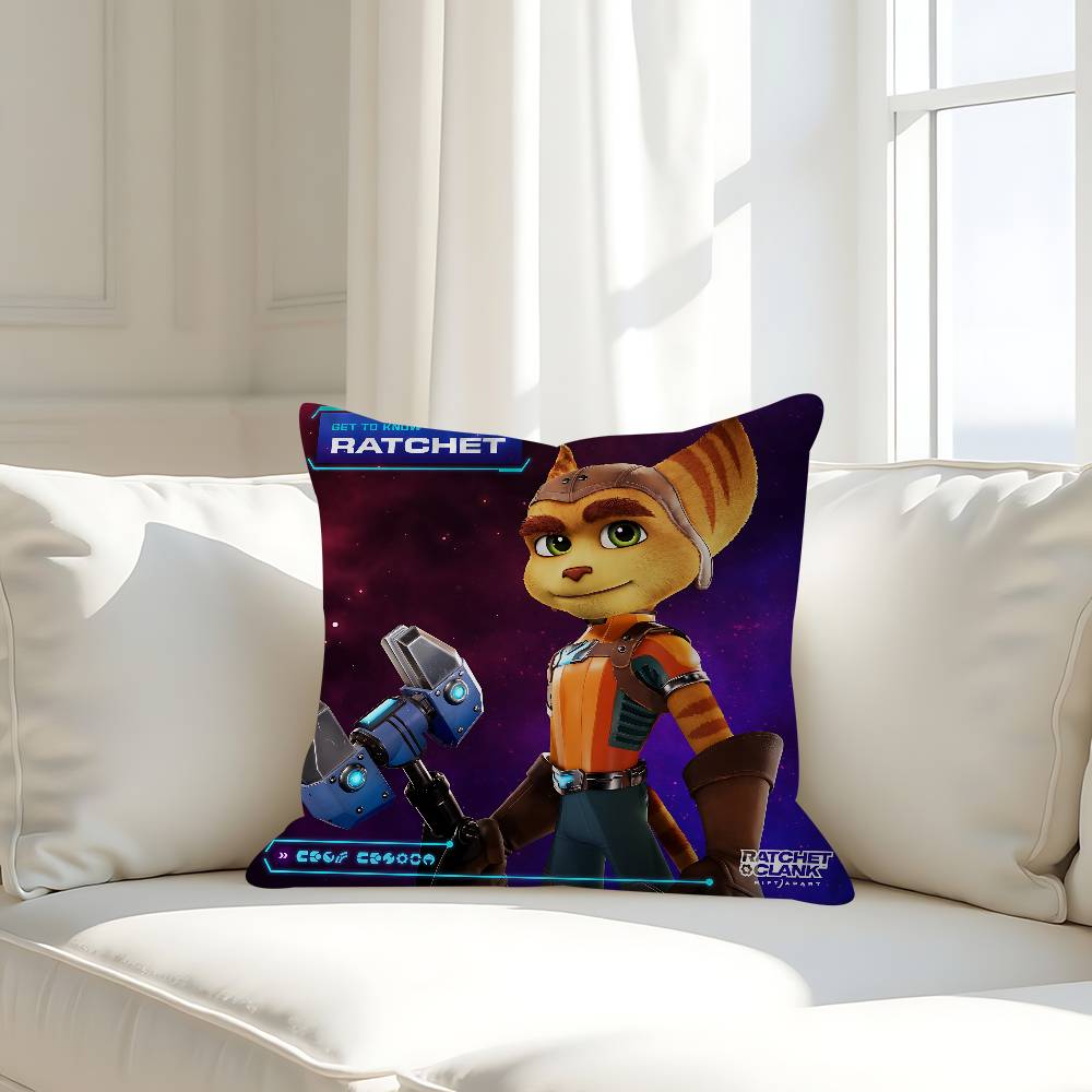 Polštářek Ratchet And C-Clank – Odnímatelný, Omyvatelný Potah Polštářku – Celoroční Měkké Len