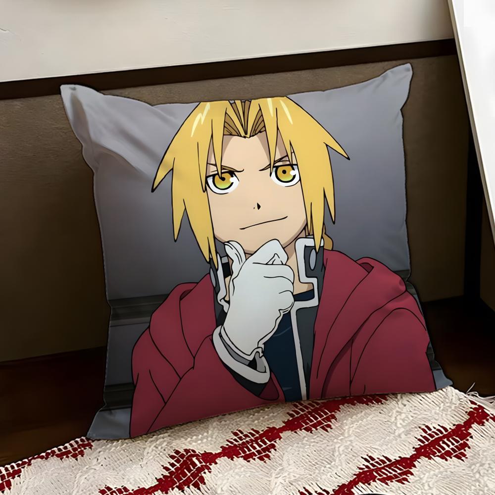 FULLMETAL Anime AALCHEMIST Cushion Cover Reversible Soft Durable Pillow Cover Home  Car MultiScene Use for Daily Comfort