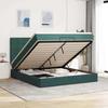 VidaXL Ottoman Bed Frame with Mattress Dark Green 160x200 Cm Velvet, Bed Frame, Upholstered Bed Frame, Bed Frame 3313484