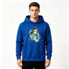 Men's Anime Character Printed Pullover Hoodie Casual Long Sleeve Graphic Sweatshirt for Daily Wear