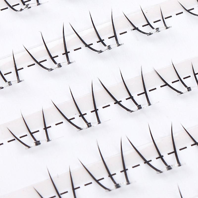 Selbstklebende Klebstofffreie W-förmige Untere Falsche Wimpern DIY Manga-Augen-Effekt Natürlich Dick Segmentiert Untere Wimpernverlängerung 6 mm