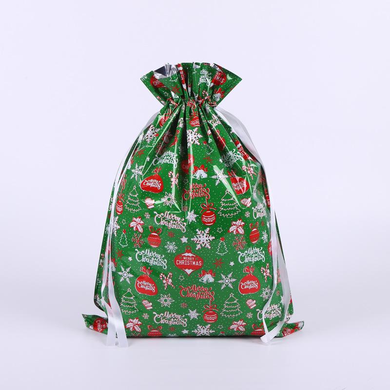 58x43cm / 49x69cm Large Capacity Christmas Gift Bag Sacks Cookies Storage Christmas Drawstring Bags Packaging Xmas Supplies 1PCS