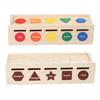 Montessori 2 In 1 Sort Toys Color & Shape Sorting Learning Matching Box with Lids for Baby Toddlers Educational Christmas Gift