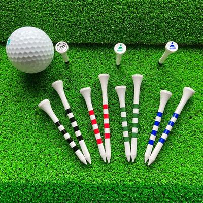 20 Stück mit Streifen Golfballhalter 70/83mm Golf Übungs-Tees Kunststoff Golf-Tee-Set Golftraining