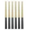 Black Gold Stainless Steel Chinese Chopsticks Non-Slip Reusable Metal Chopstick for Home Food Sticks Tableware Kitchen Tool