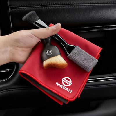 Araba İç Temizlik Aletleri Mikrofiber Yıkama Havlusu Temizlik Fırçası Qashqai J11 J10 Sylphy N7 Teana Note Navara Juke GTR İçin