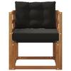 2 Piece Outdoor Sofa Set Solid Acacia Wood Natural Brown