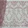 5yard soft lace Fabric palace style bead tube sequin embroidery telas para costura Design Wedding Dress diy fabric for sewing