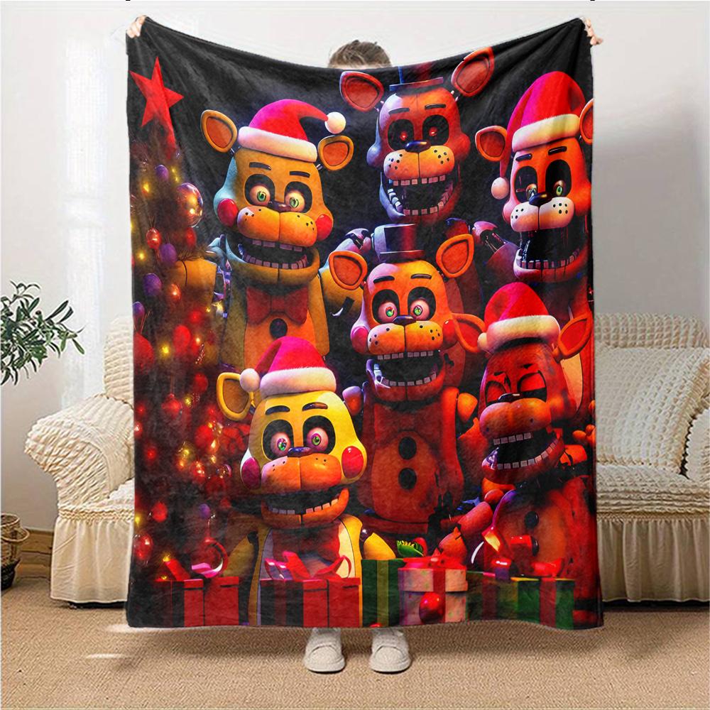 Christmas Horror Icons Blanket Soft Throw Blanket For Home Bedroom Bed Sofa Travel Office Solid Christmas Blanket