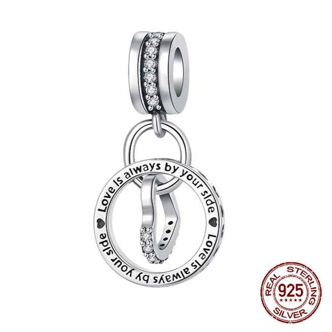 925 Silver Family Grandma Love You Mother Beads Pandent Charm Fit 4MM Hole Diameter Bracelet DIY Bead Ms Jewelry Gift