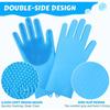 Pet Grooming Cleaning Gloves Dog Cat Bathing Shampoo Glove Scrubber Magic Dishwashing Cleanner Sponge Silicon Hair Removal Glove