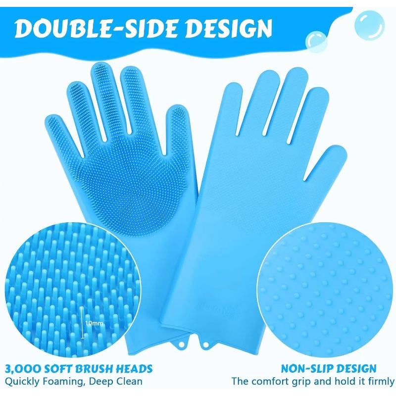 Pet Grooming Cleaning Gloves Dog Cat Bathing Shampoo Glove Scrubber Magic Dishwashing Cleanner Sponge Silicon Hair Removal Glove