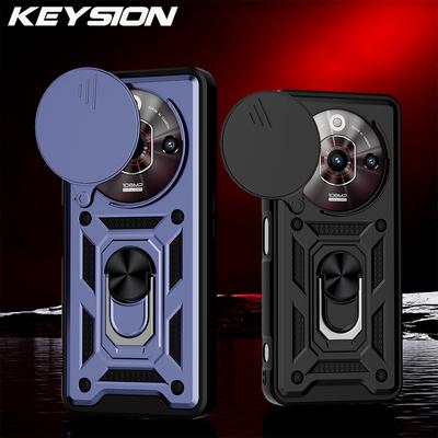KEYSION Custodia Antiurto per ZTE nubia Focus Pro 5G Protezione Anello Obiettivo Fotocamera Scorrevole Supporto Cover Telefono per nubia Focus Pro 5G