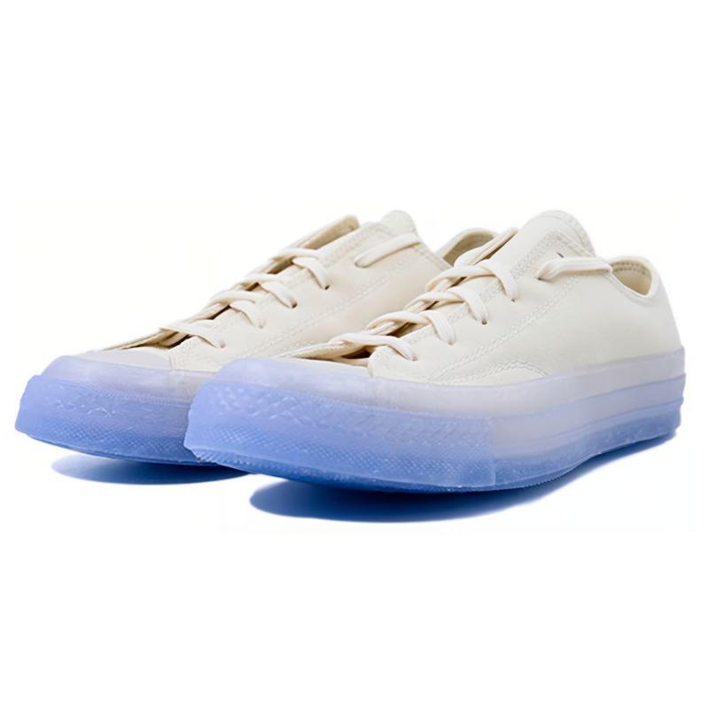 Converse 1970s Chuck Taylor All Star Clear Jelly Sole Minimalist Low-Top Canvas Unisex White Blue