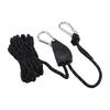 Camping Flaschenzug Seil Verstellbar Reflektierend Abspannleine Zelt Plane Abspannleine mit Metallflaschenzug 5 Meter Seil Schwarz
