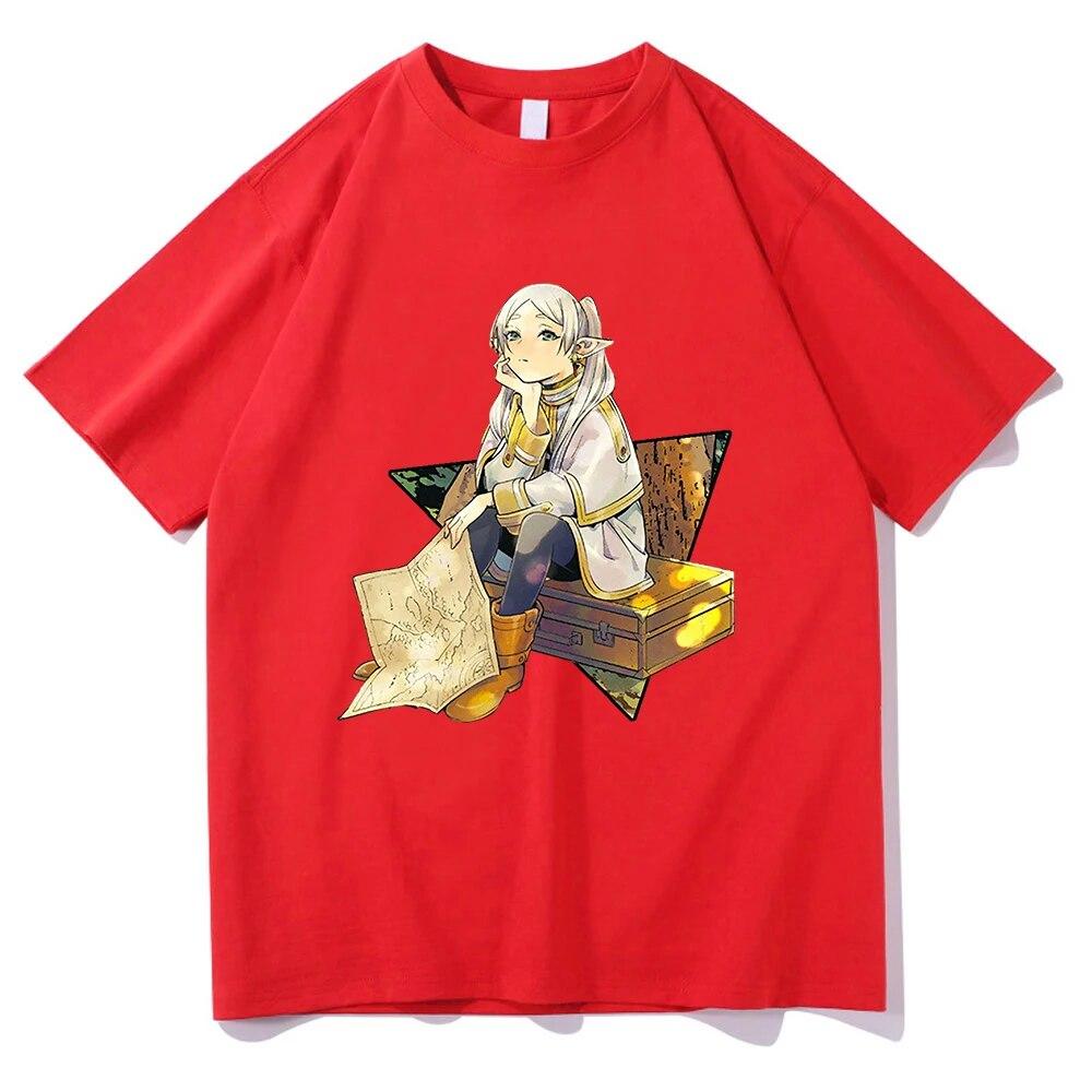 Tričko Frieren Beyond Journey's End Móda Unisex Harajuku Kawaii Sousou No Frieren Tričko Unisex Anime Unisexga Bavlněná trička Unisex