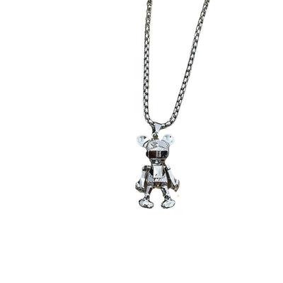 Collar de Oso Ajustable: Cadena de Suéter Hip Hop Punk de Moda para Hombre, Accesorios de Colgante Versátiles para Parejas