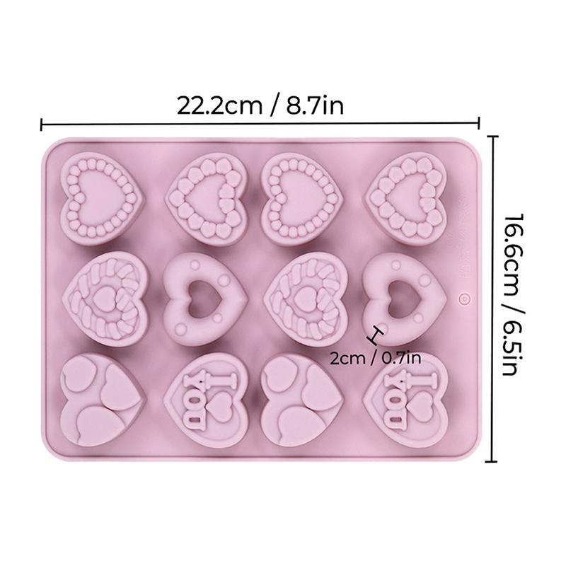 Heart-Shaped Silicone Mold for Chocolate & Mousse Diy for Dessert Baking A2