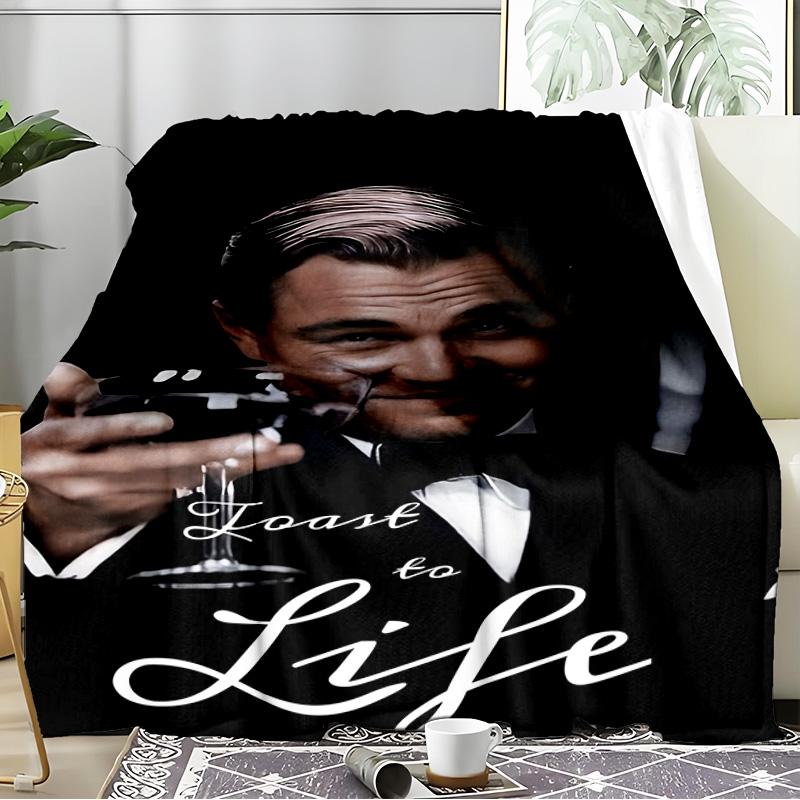 Leonardo Blanket Flannel Throw for Sofa, Indoor, Camping, Living Room, Office, Chair, And Bed Soft Birthday Gift